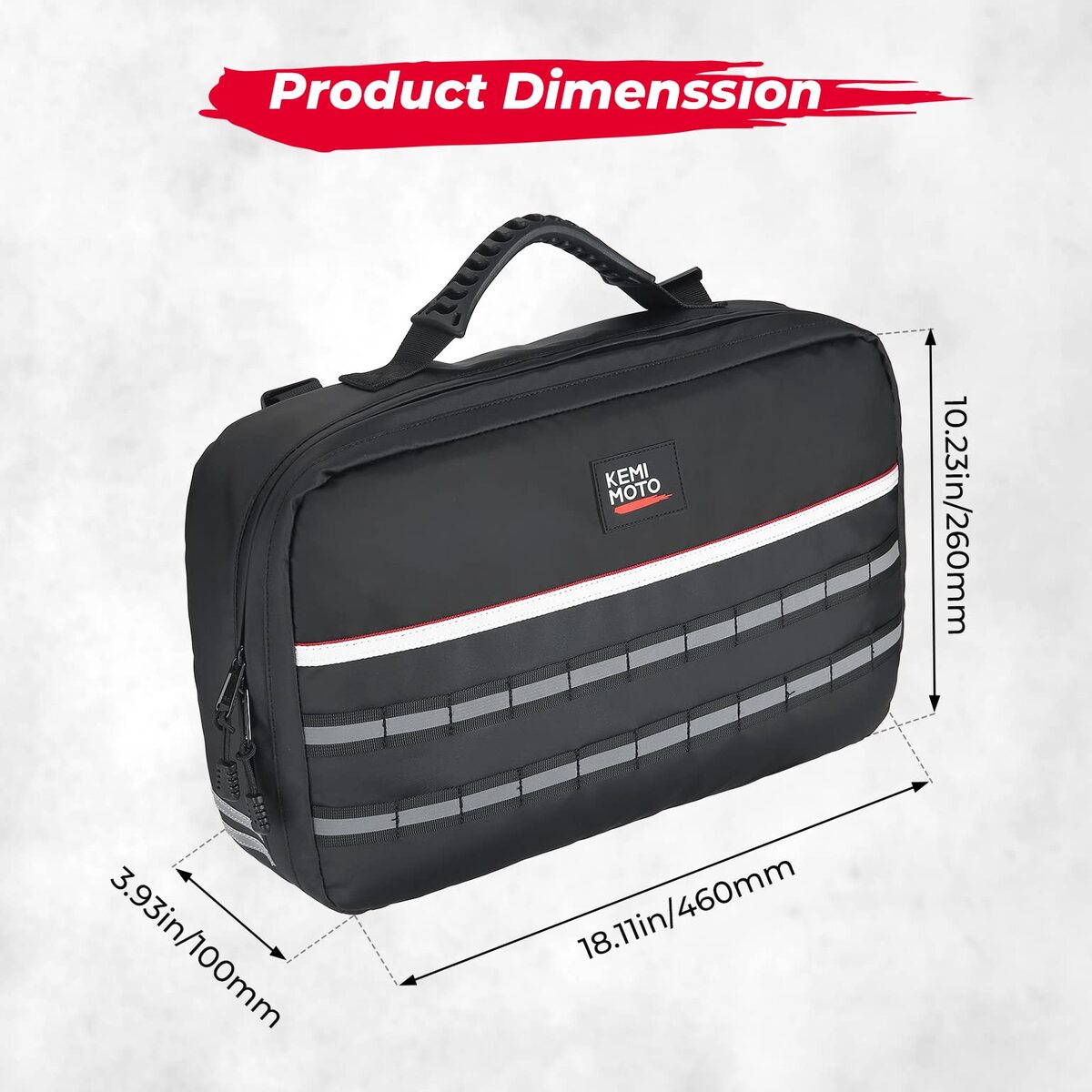 Kemimoto UTV/ATV Drive Belt Storage Bag with Tool Roll