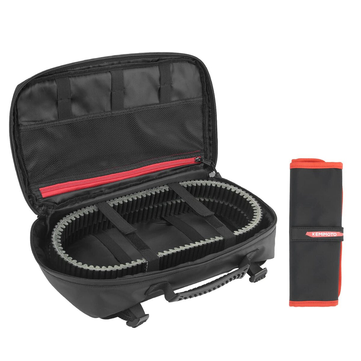 Kemimoto UTV/ATV Drive Belt Storage Bag with Tool Roll