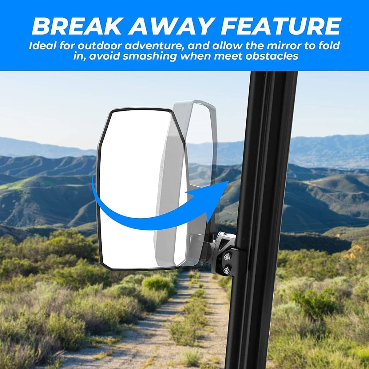 Kemimoto Can-Am & Polaris Wide UTV Side Mirrors Pro-Fit