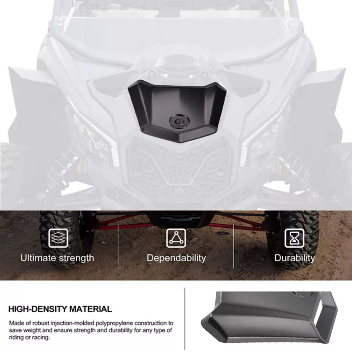 Kemimoto Can-Am X3 Max Black Facia Cover Hood Scoop