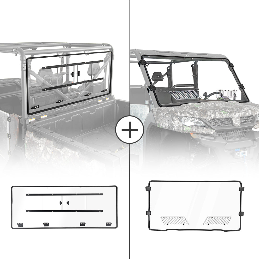 Kemimoto CF Moto UForce 1000 Airflow Sliding Vented Rear & Front Windshield