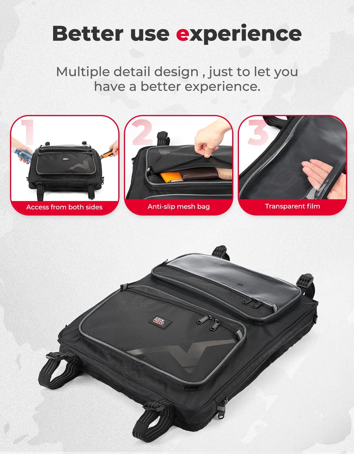 Kemimoto CF Moto UForce 1000 Overhead Storage Bags 2Pcs