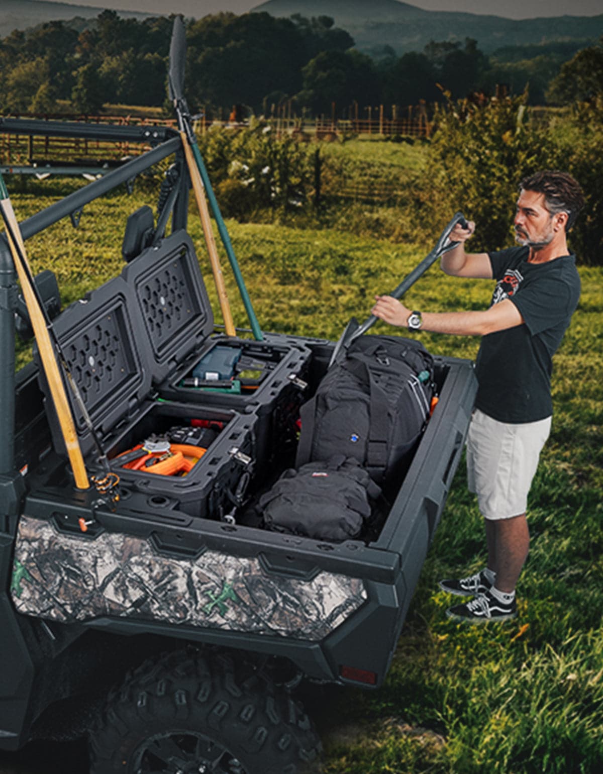 Kemimoto CF Moto UForce 110L/29Gal UTV Bed Storage Box