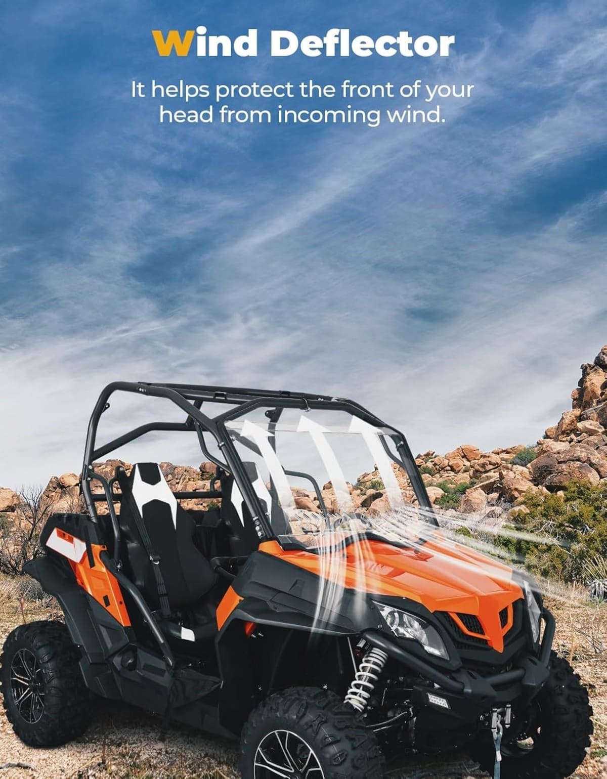 Kemimoto CF Moto ZForce Front Windshield w/Sliding Window