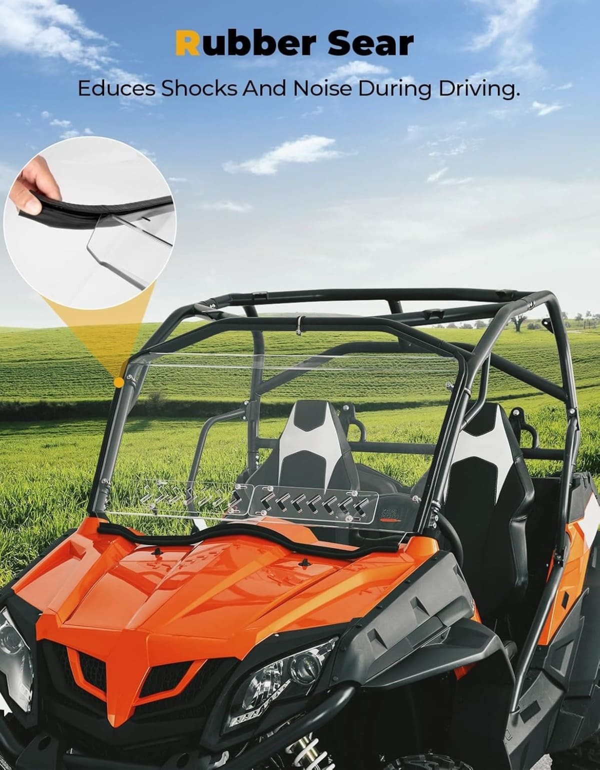 Kemimoto CF Moto ZForce Front Windshield w/Sliding Window