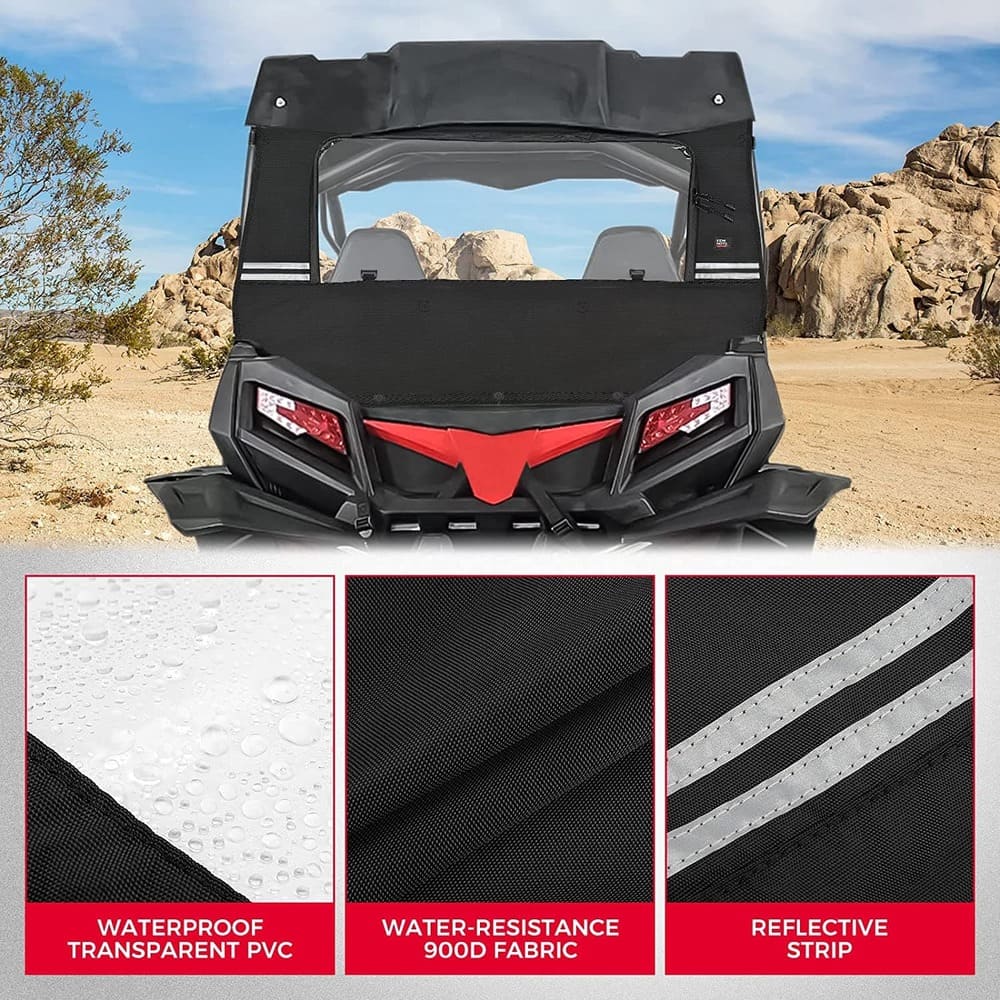 Kemimoto CF Moto ZForce 500 / 800 / 1000 Roll Up/Down Rear Windshield