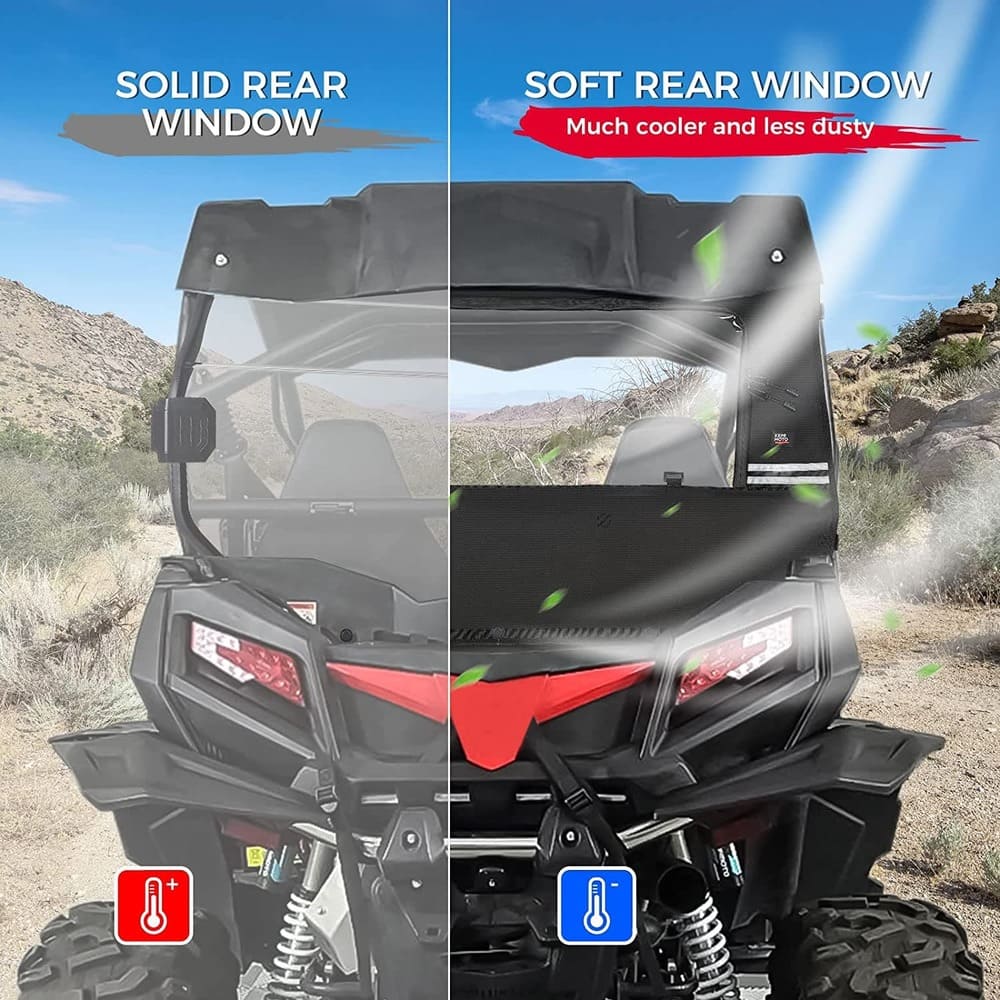 Kemimoto CF Moto ZForce 500 / 800 / 1000 Roll Up/Down Rear Windshield