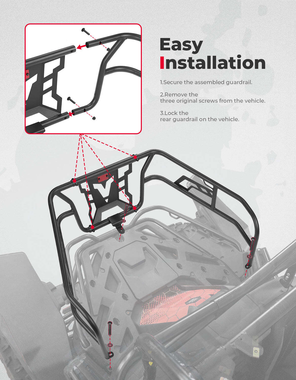 Kemimoto CF Moto ZForce 950 Bed Enclosure Rear Tailgate