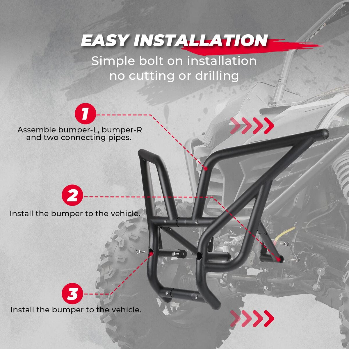 Kemimoto CF Moto ZForce 950 Front Bumper Brush Guard