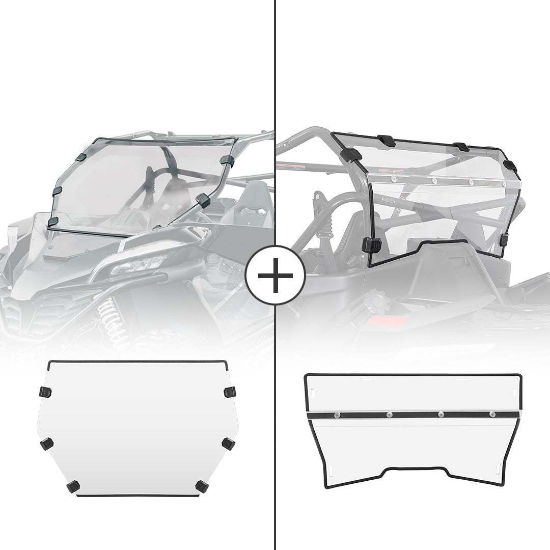 Kemimoto CF Moto ZForce 950 Front Full & Rear Windshield Scratch Resistant
