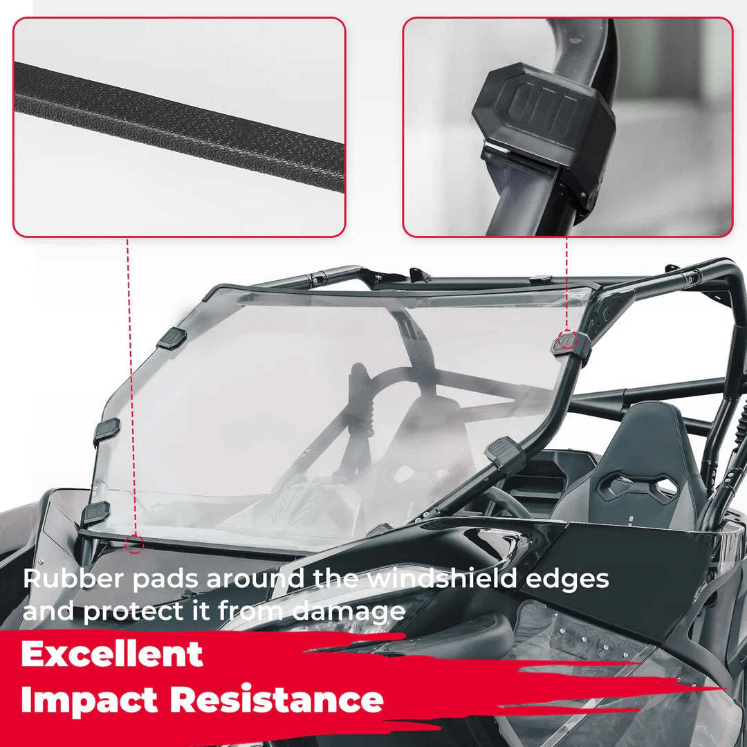 Kemimoto CF Moto ZForce 950 Front Full & Rear Windshield Scratch Resistant