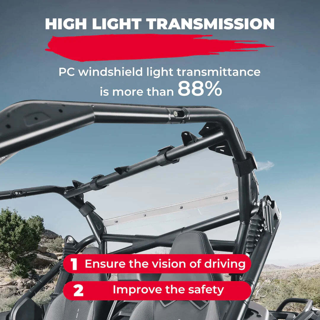 Kemimoto CF Moto ZForce 950 Front Full & Rear Windshield Scratch Resistant