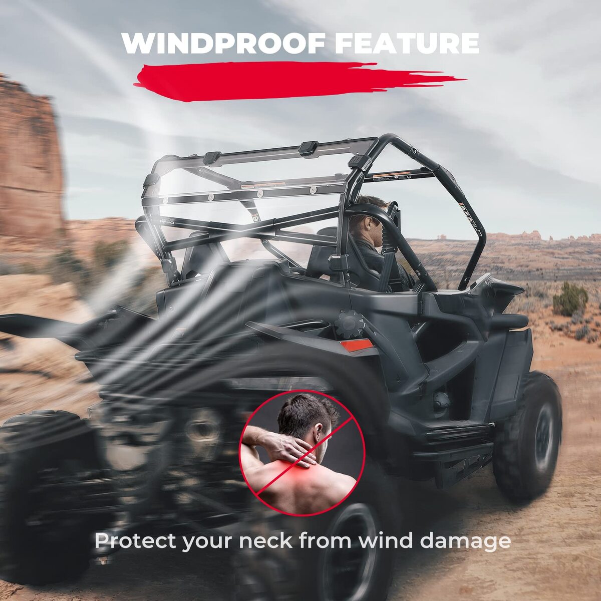Kemimoto CF Moto ZForce 950 Rear Windshield Scratch Resistant