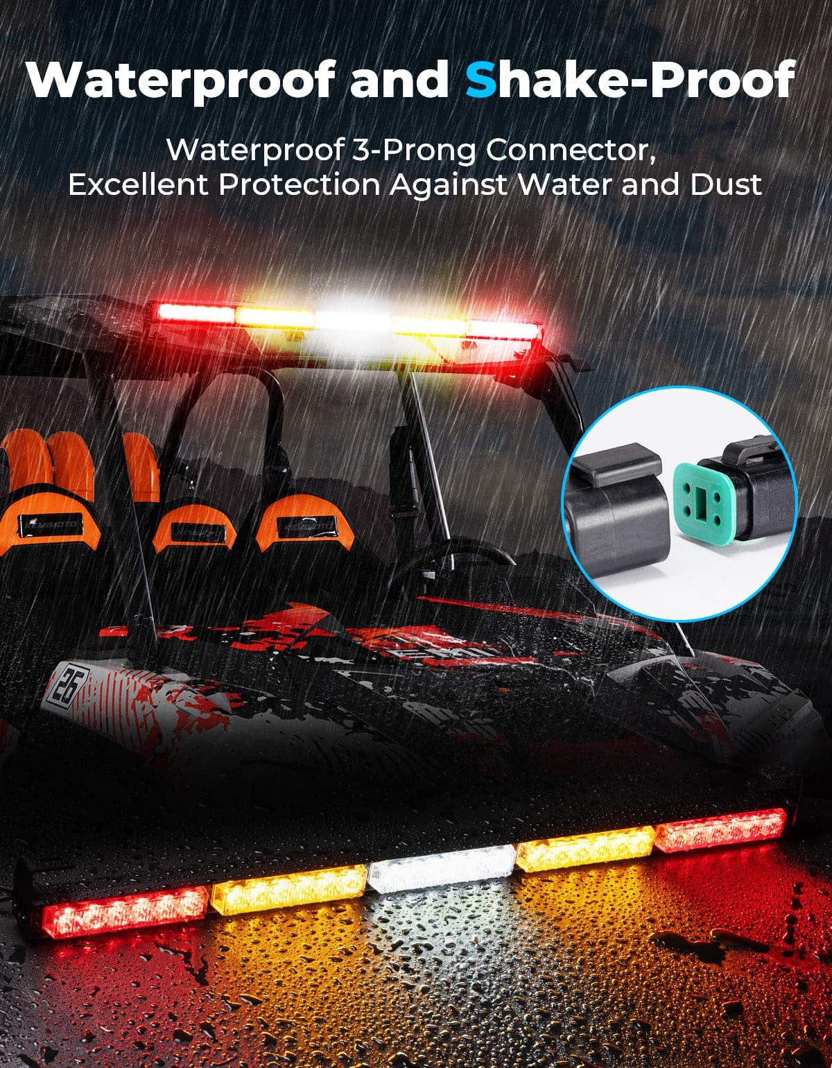 Kemimoto 30" UTV Chase Light Bar