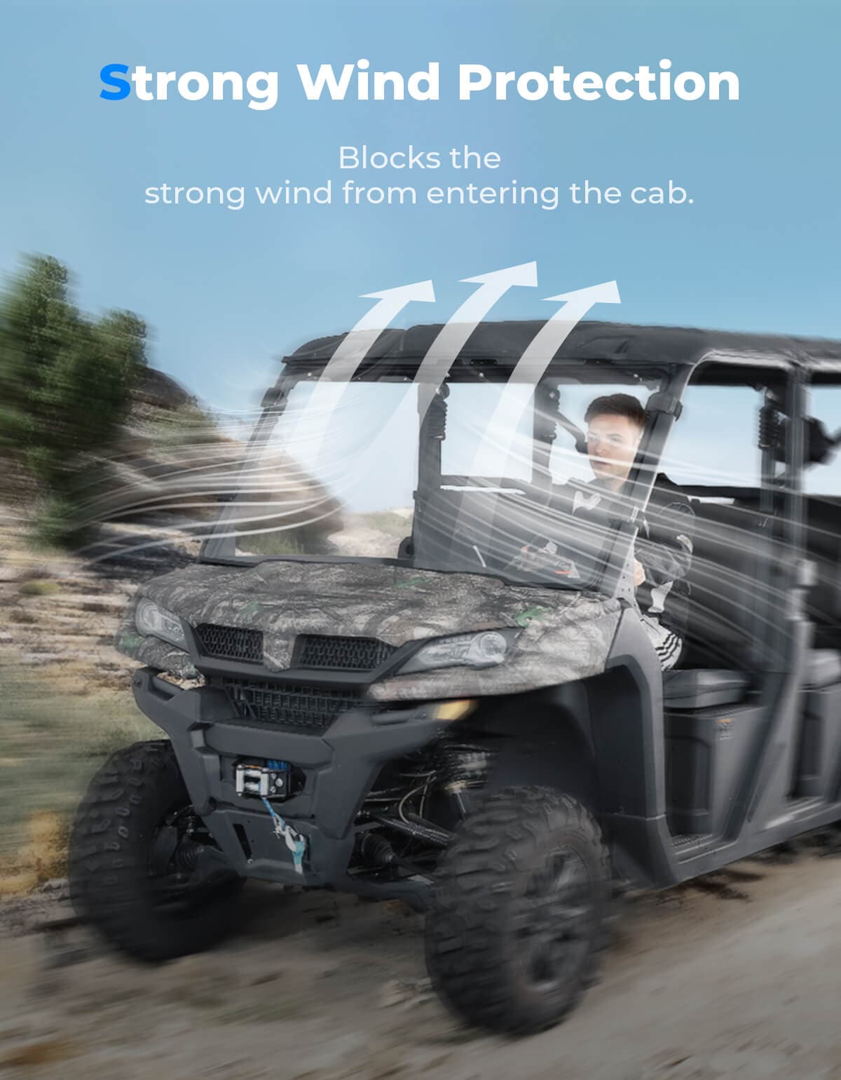 Kemimoto CFMoto UForce Clear Front Full Windshield