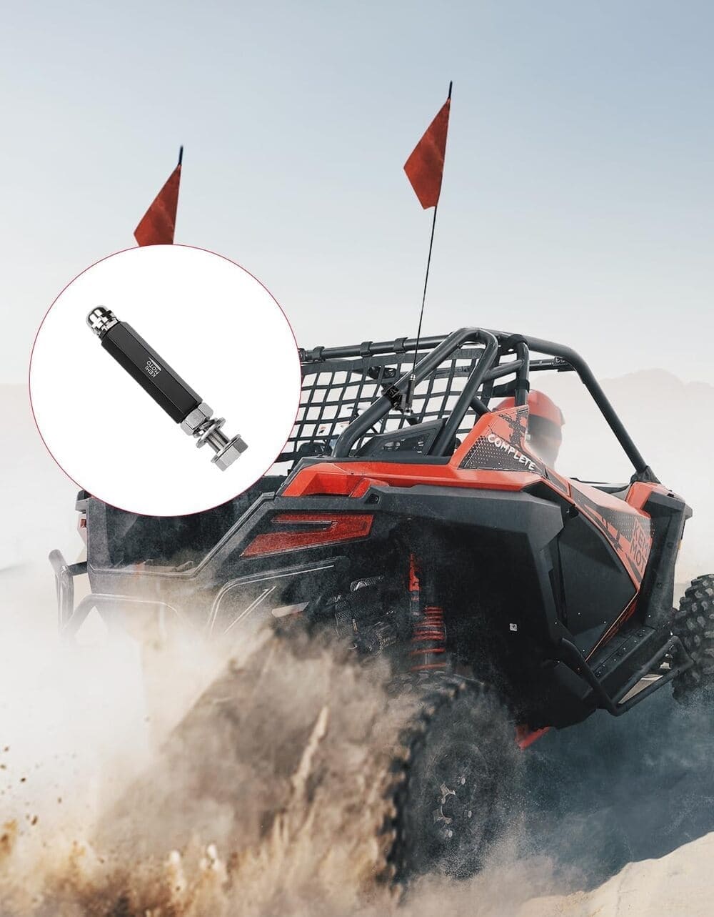 Kemimoto Flag Mount for 1/4''-5/16" Mounting Base 1Pc Black