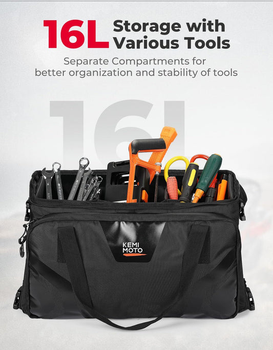 Kemimoto Honda Pioneer 1000-6 UTV Tool Bag, 16L Storage Bag Under Seat