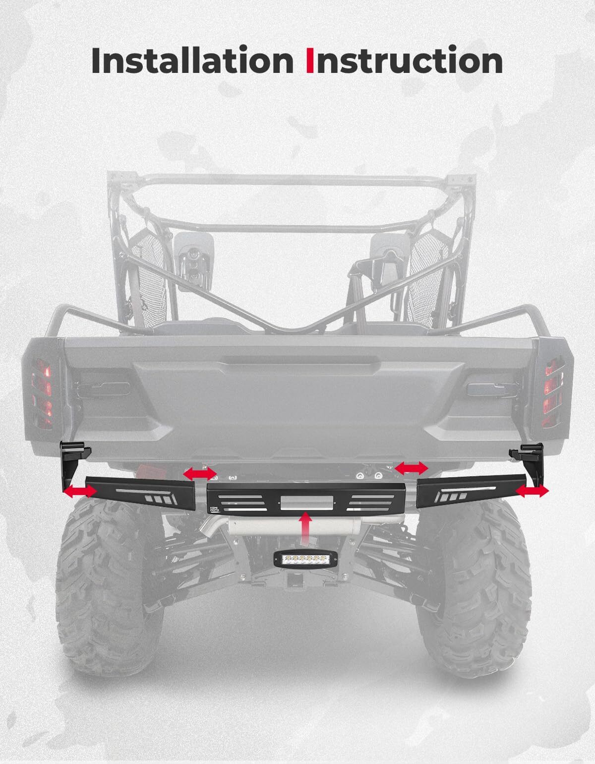 Kemimoto Honda Pioneer 1000 Rear Bumper