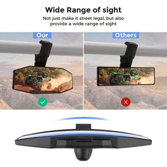 Kemimoto UTV Rear View Center Mirror