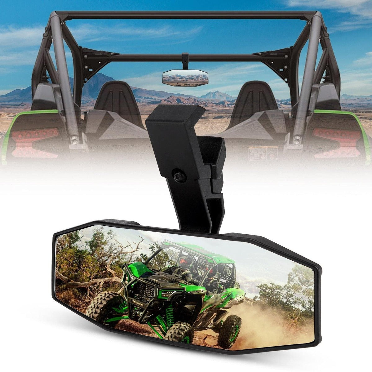 Kemimoto UTV Rear View Center Mirror