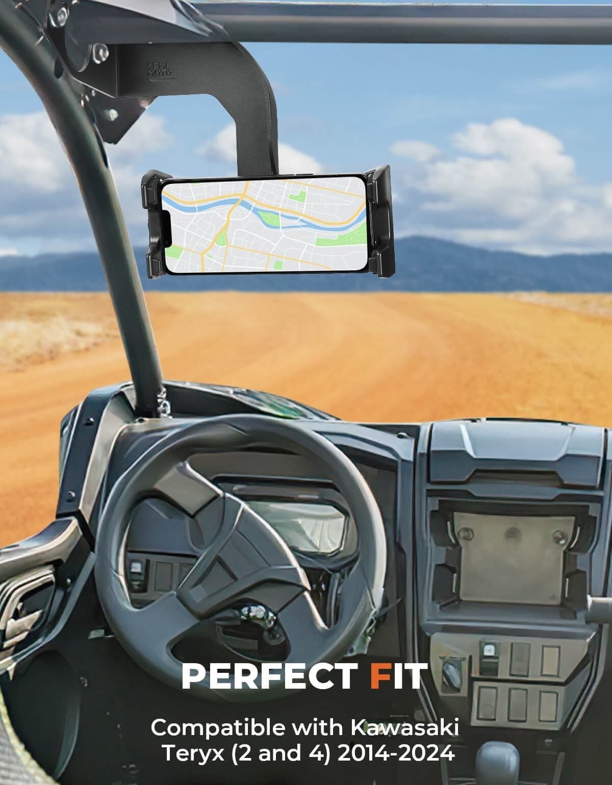 Kemimoto Kawasaki Teryx 360° Adjustable Cell Phone Holder