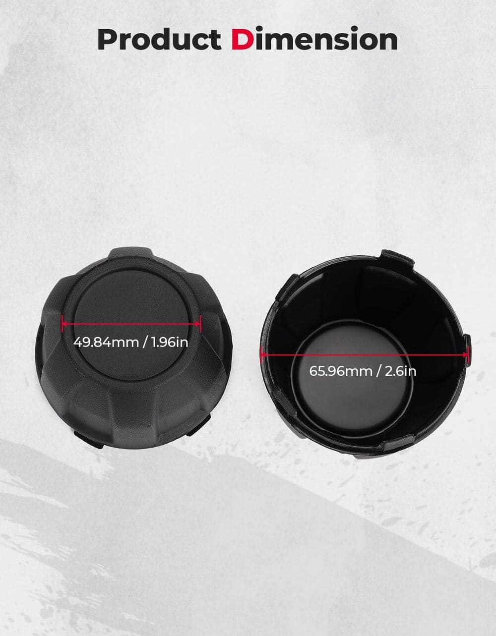 Kemimoto Kawasaki Teryx KRX 1000 4Pcs Tire Wheel Hub Caps