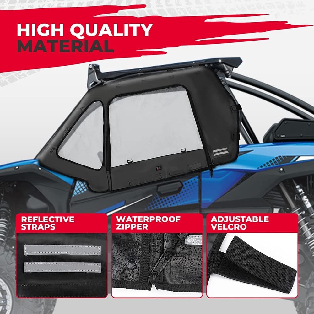 Kemimoto Kawasaki Teryx KRX 1000 Soft Cab Enclosures Upper Doors