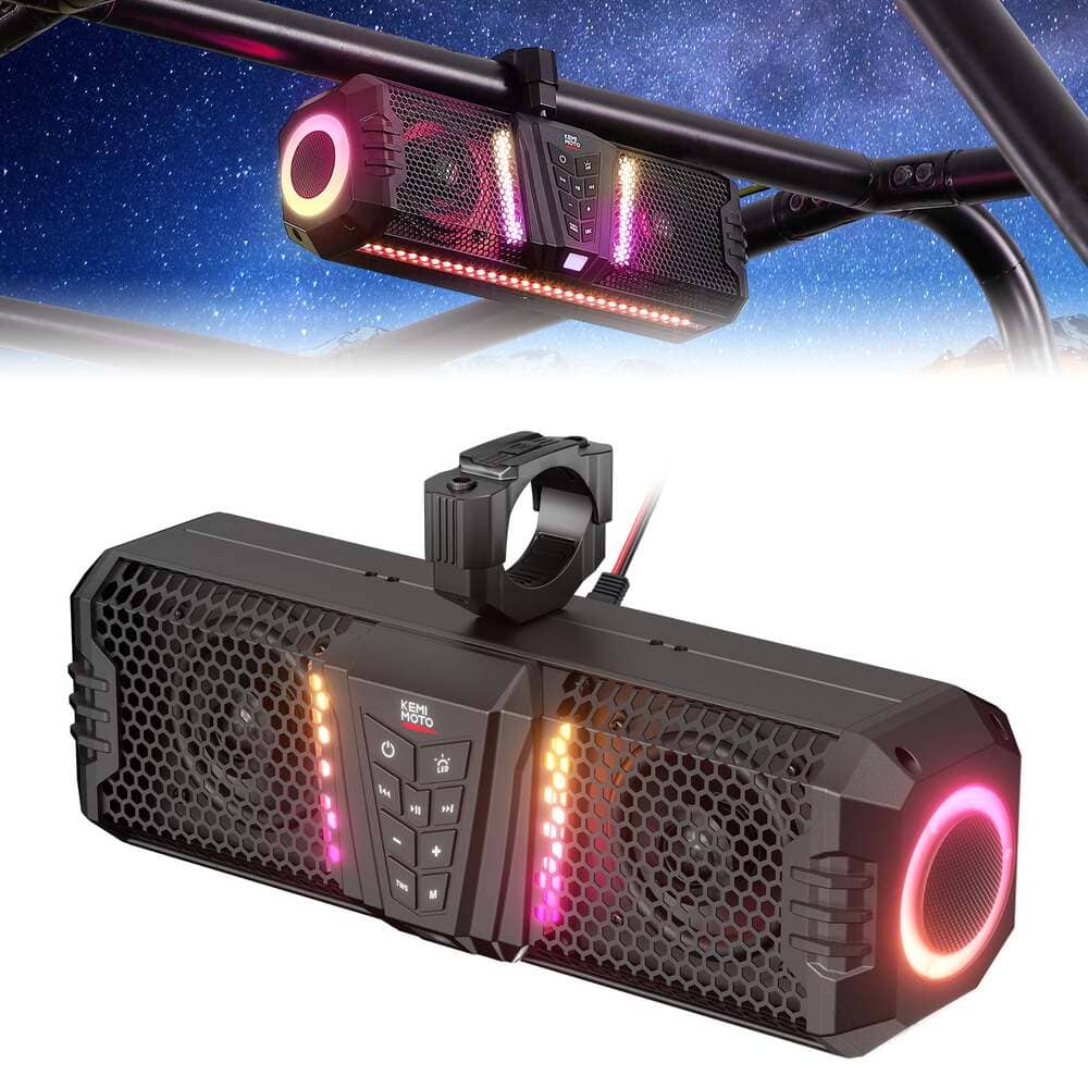 Kemimoto Midnight 40 16'' RGB Bluetooth Sound Bar for UTV Golf Cart Marine Boat