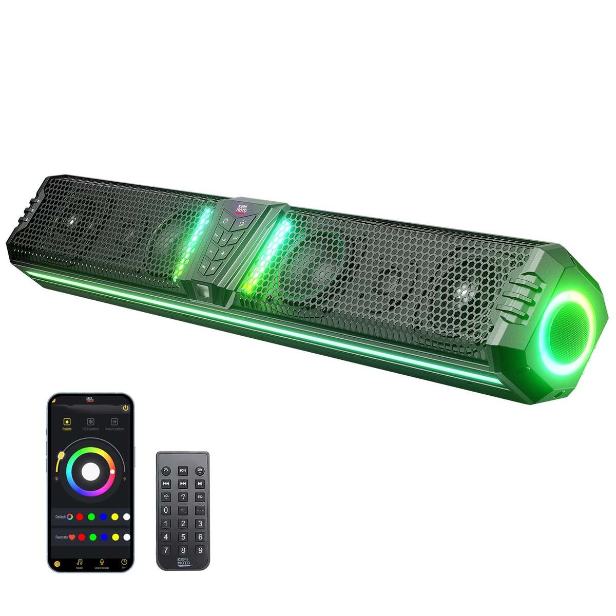 Kemimoto Midnight 80 32" 6 Speaker RGB UTV Sound Bar