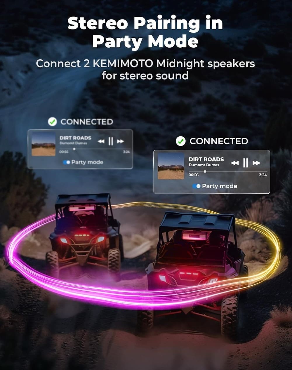 Kemimoto Midnight S40 16" Aluminum RGB Bluetooth Soundbar Silver