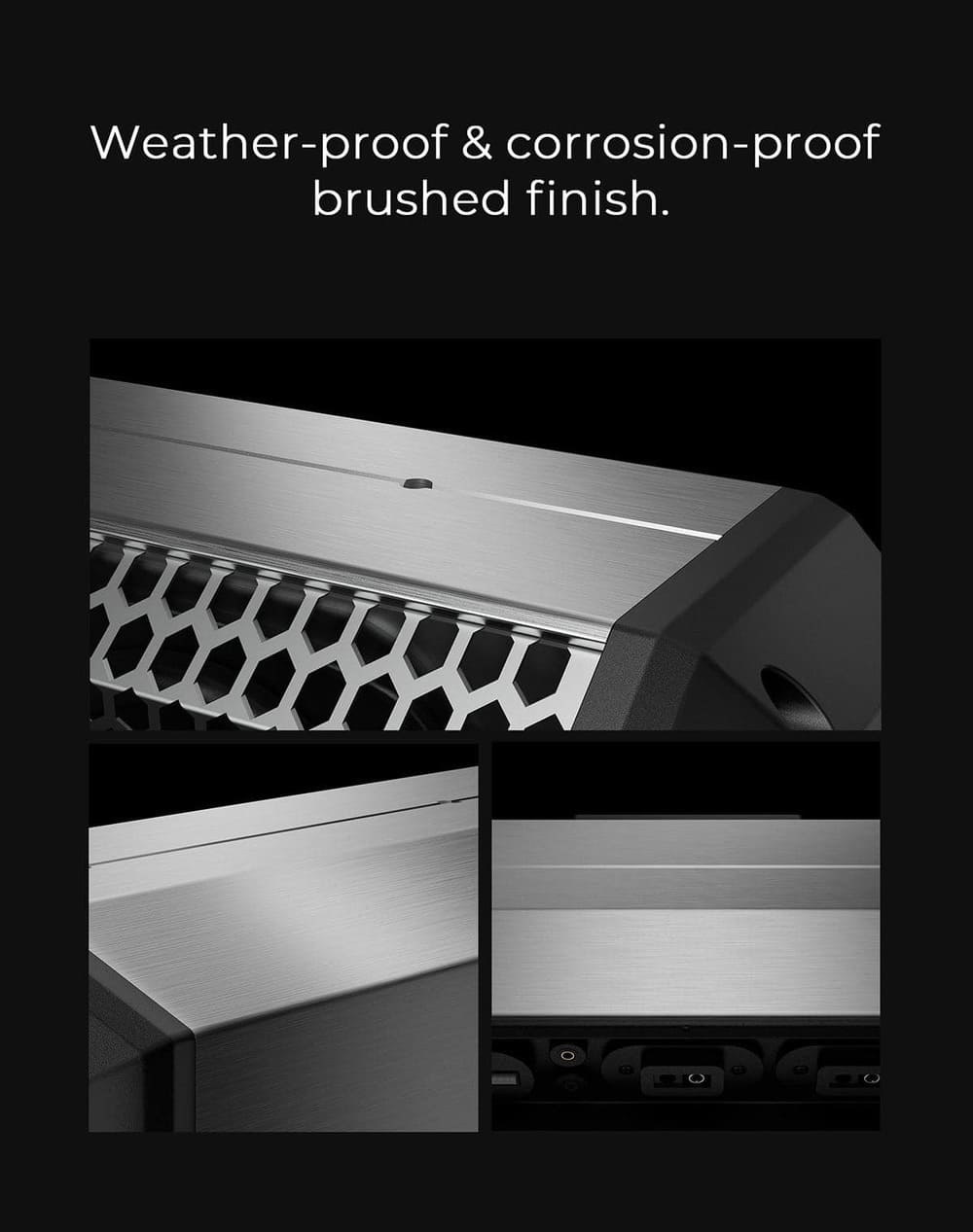 Kemimoto Midnight S40 16" Aluminum RGB Bluetooth Soundbar Silver