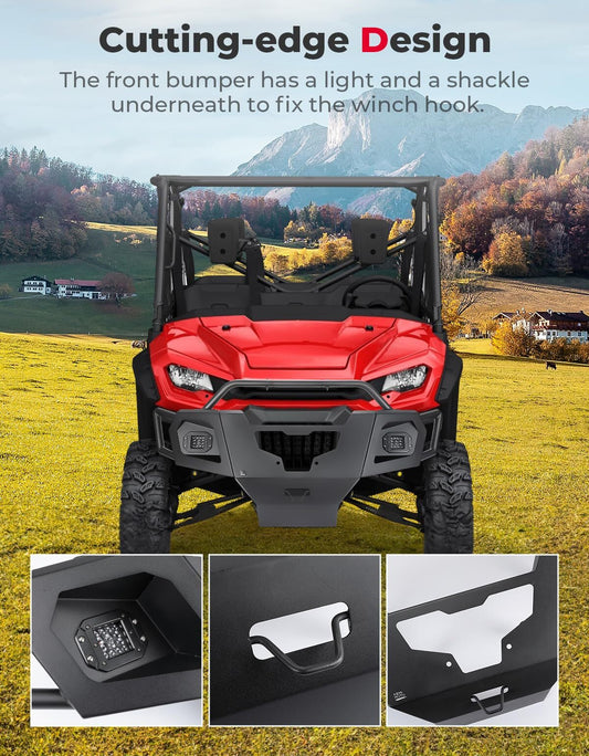 Kemimoto Pioneer 1000 UTV Front Bumper with Lights