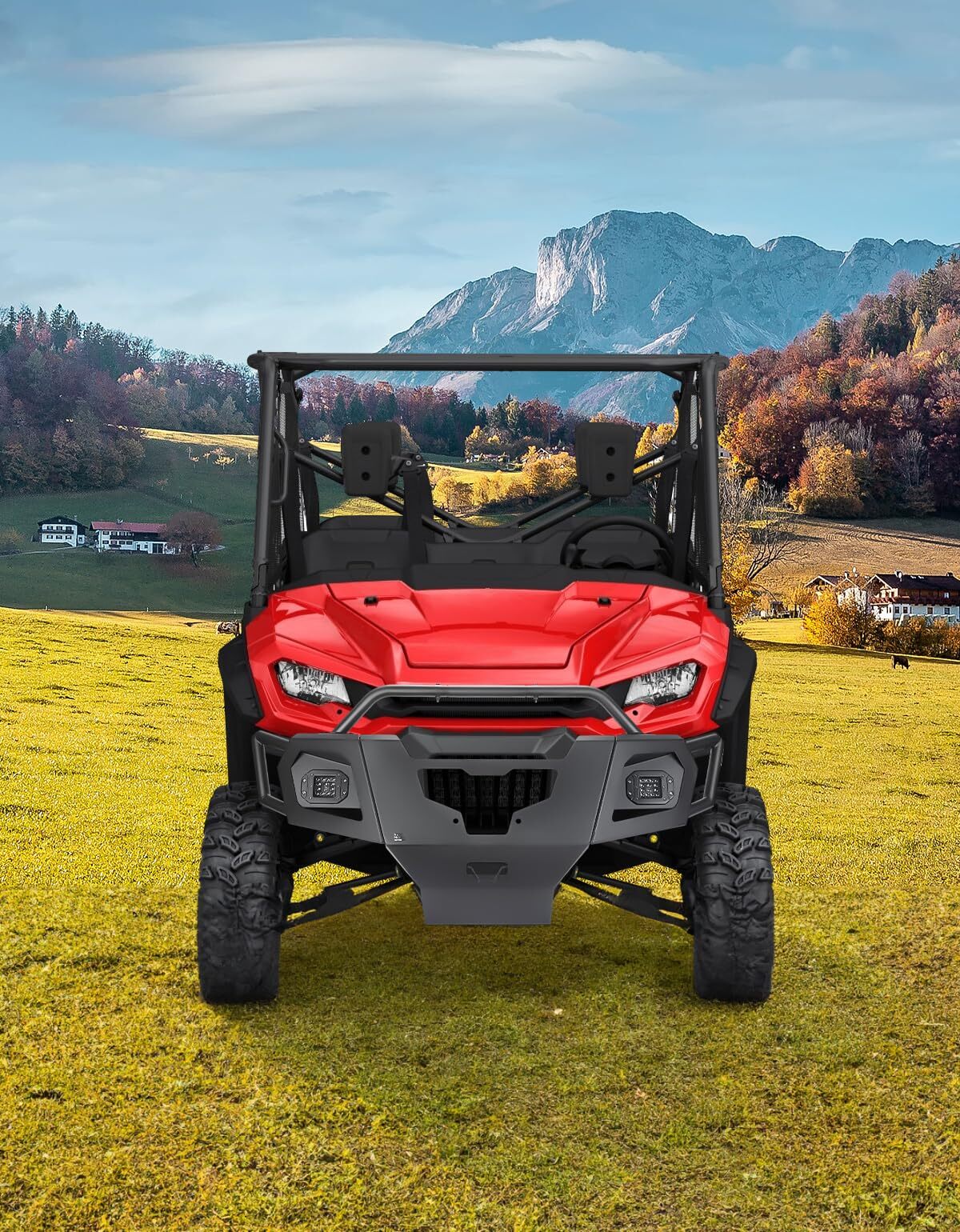 Kemimoto Pioneer 1000 UTV Front Bumper with Lights