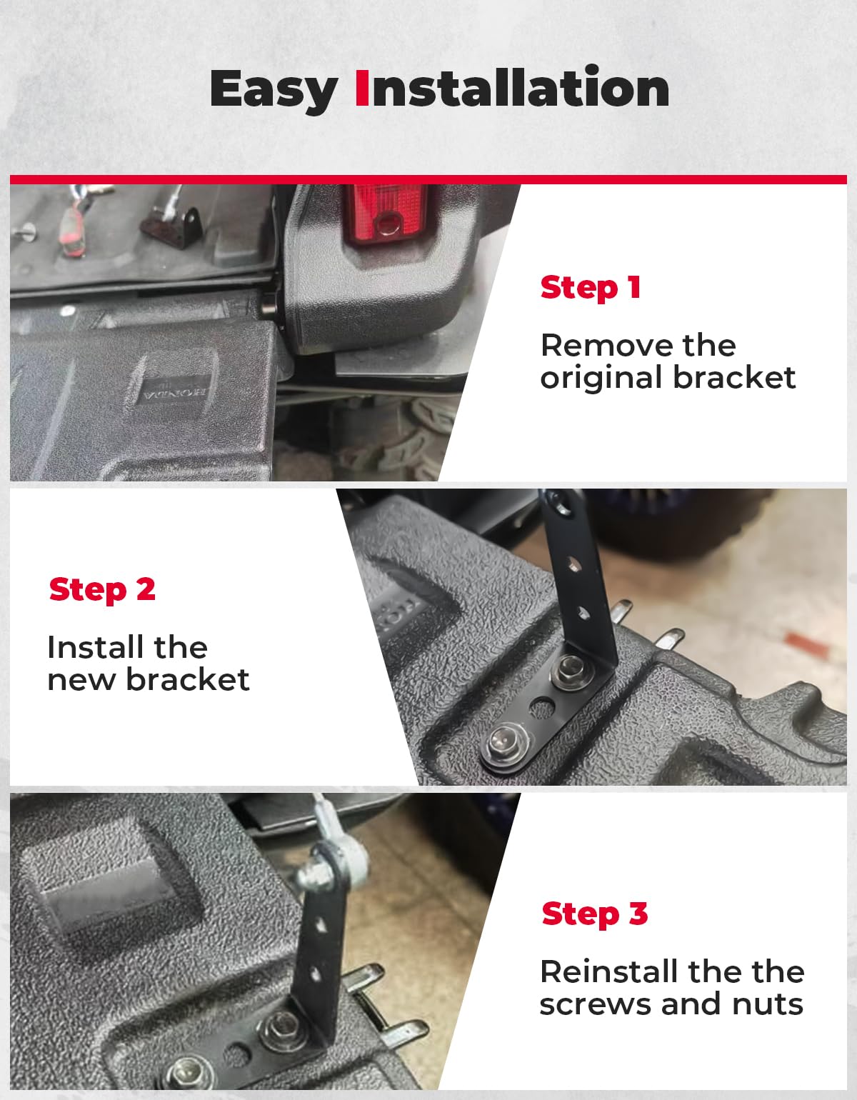 Kemimoto Honda Pioneer Tailgate Leveler Bracket