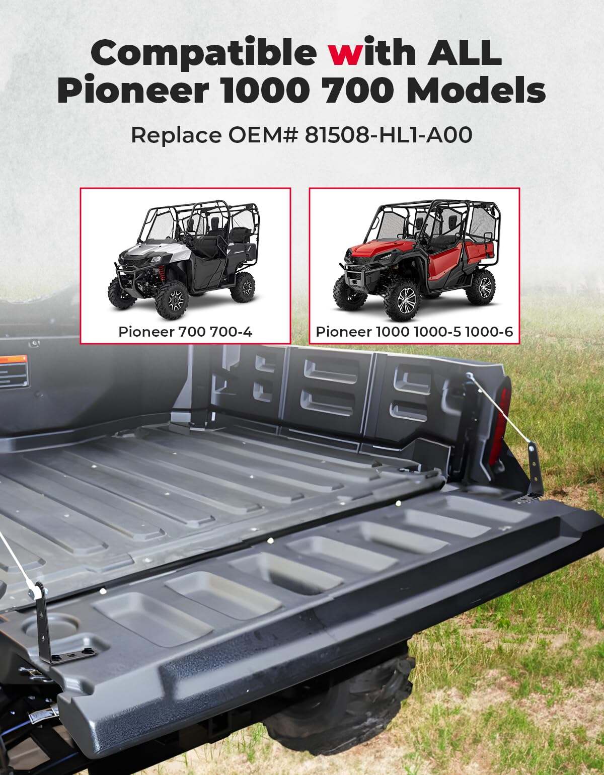 Kemimoto Honda Pioneer Tailgate Leveler Bracket