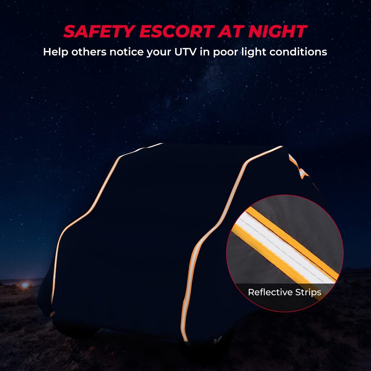 Kemimoto Polaris RZR XP 1000 UTV Cover Rays-Reflective Strip