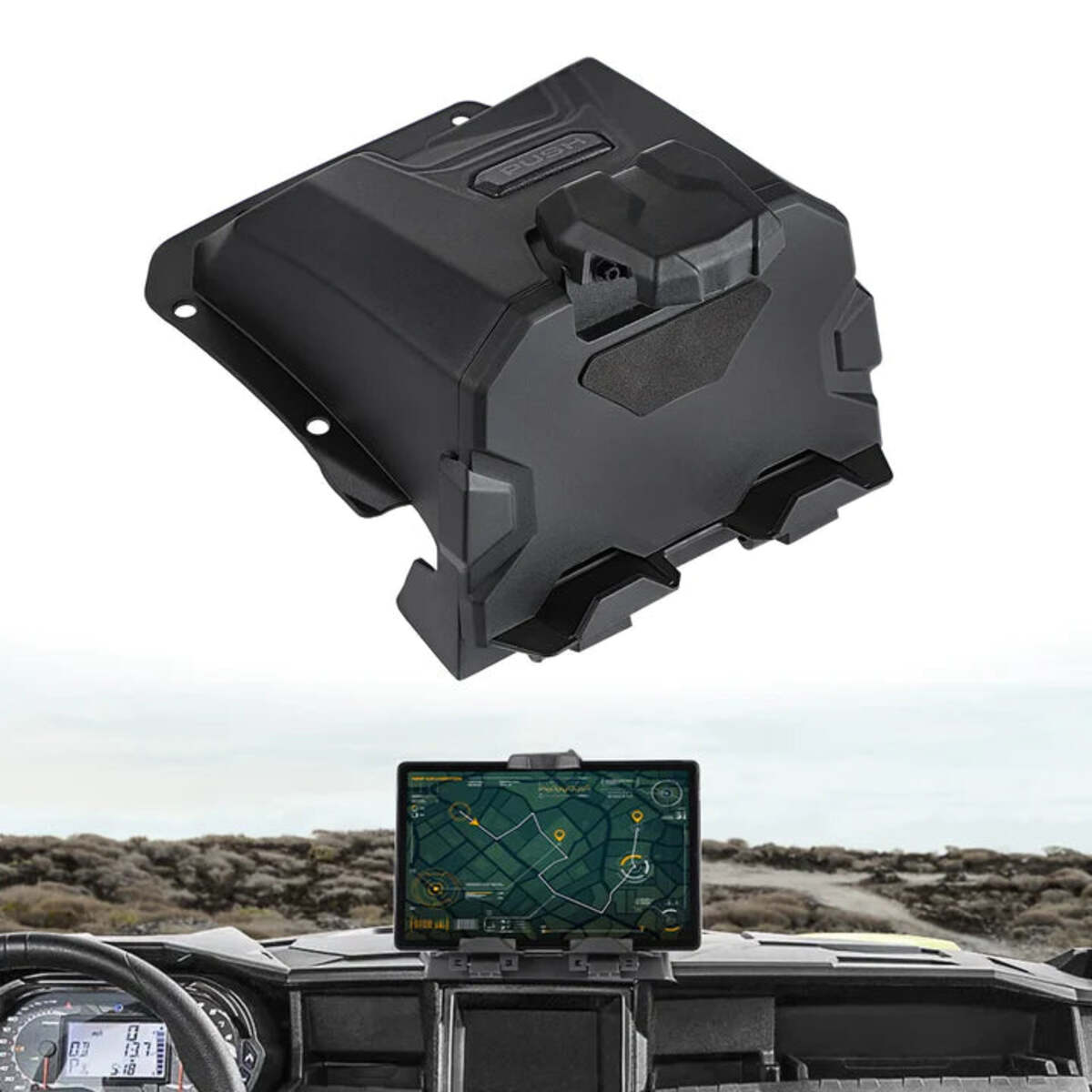 Kemimoto Polaris General XP 1000 Center Seats Storage Bag & Electric Device Holder