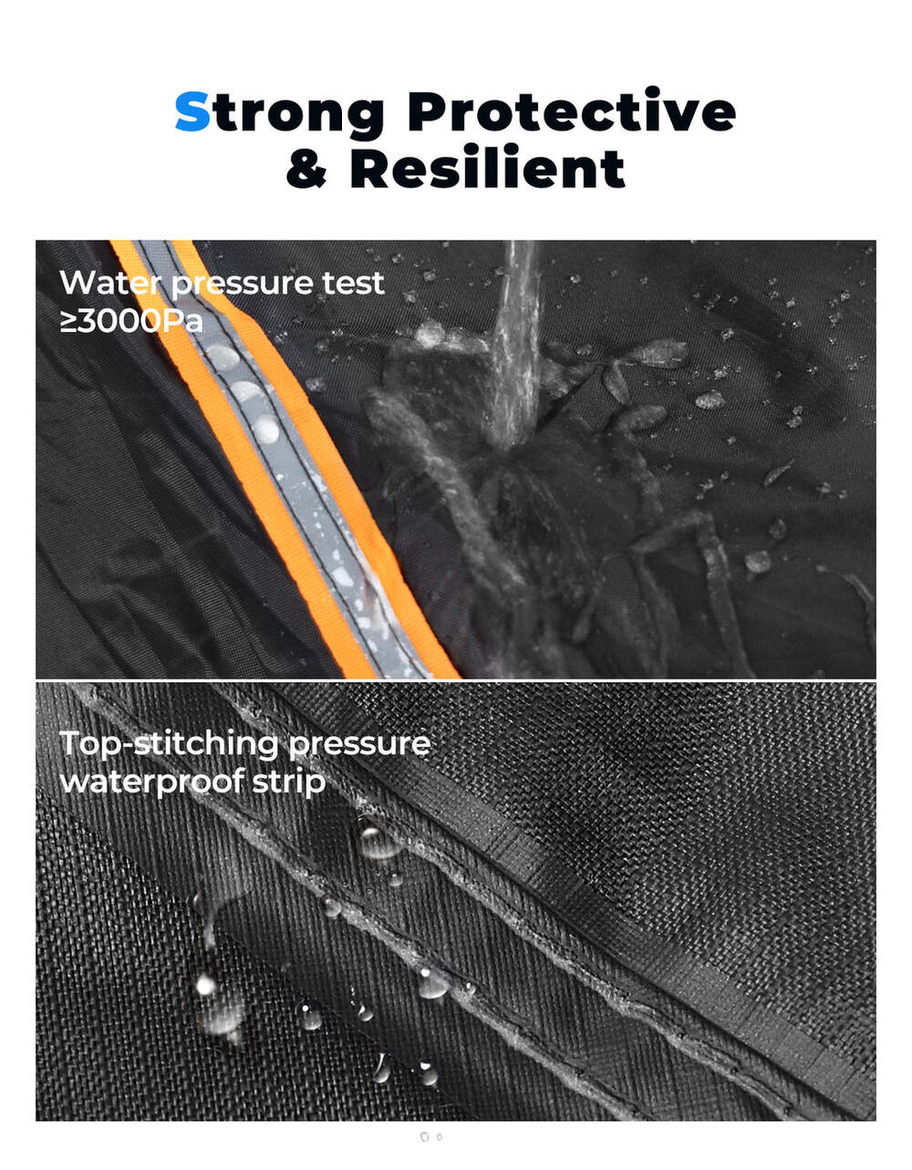 Kemimoto 3000mm UTV 2-Seater Waterproof Cover