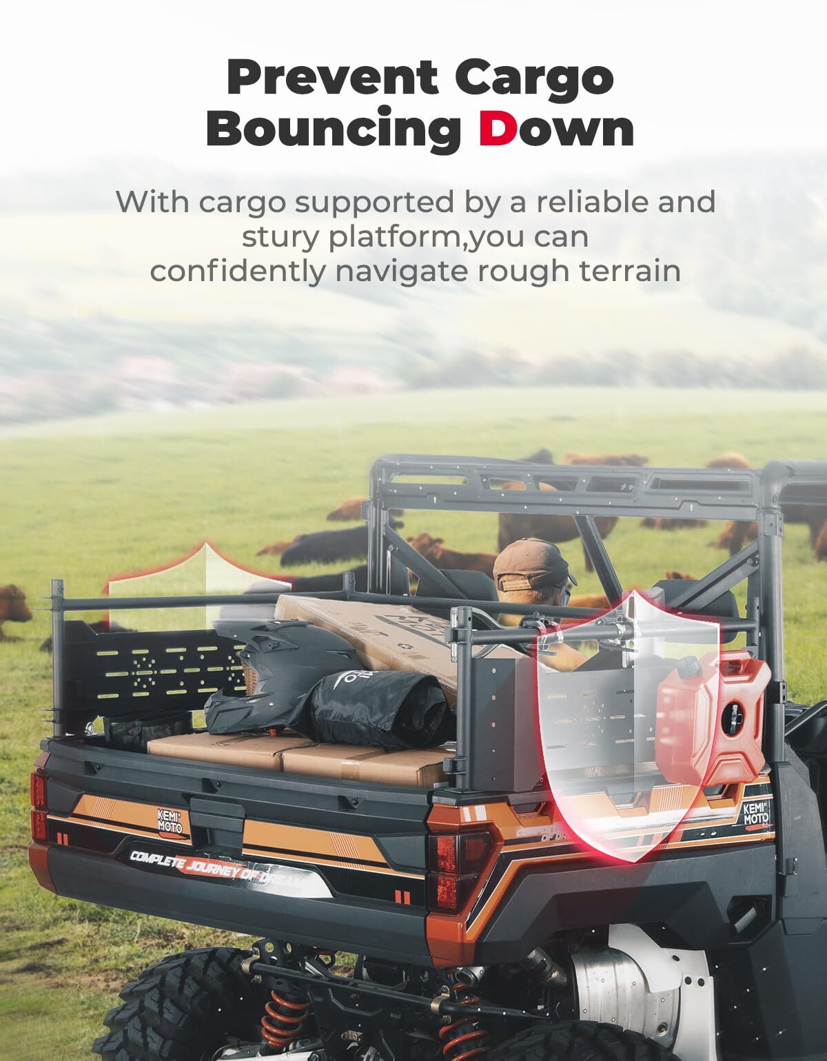 Kemimoto Polaris Ranger 1000 Rear Cargo Rack