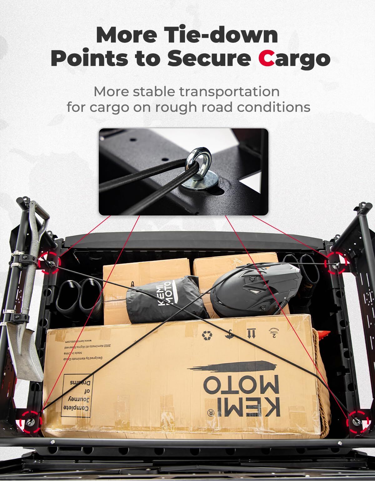 Kemimoto Polaris Ranger 1000 Rear Cargo Rack