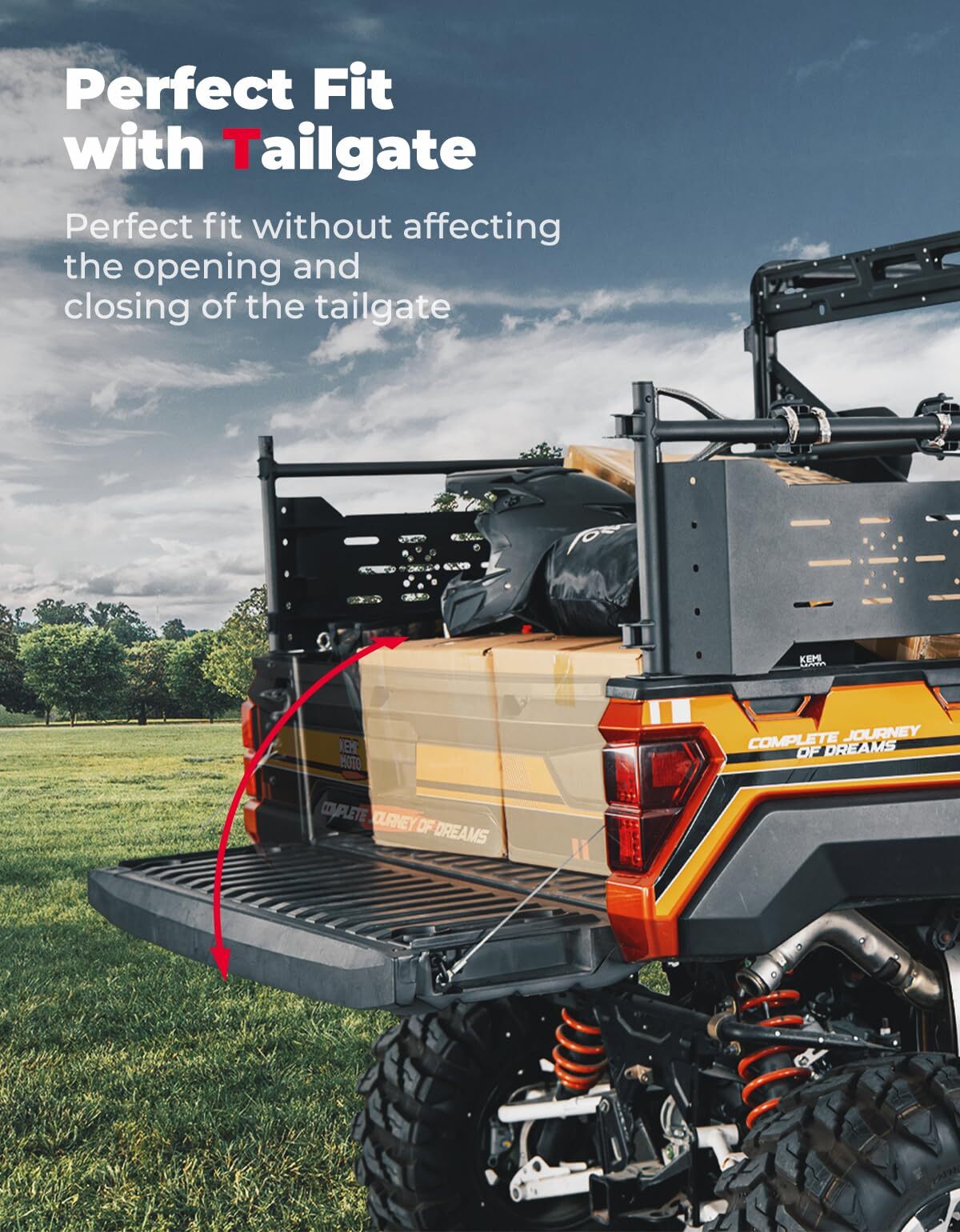 Kemimoto Polaris Ranger 1000 Rear Cargo Rack