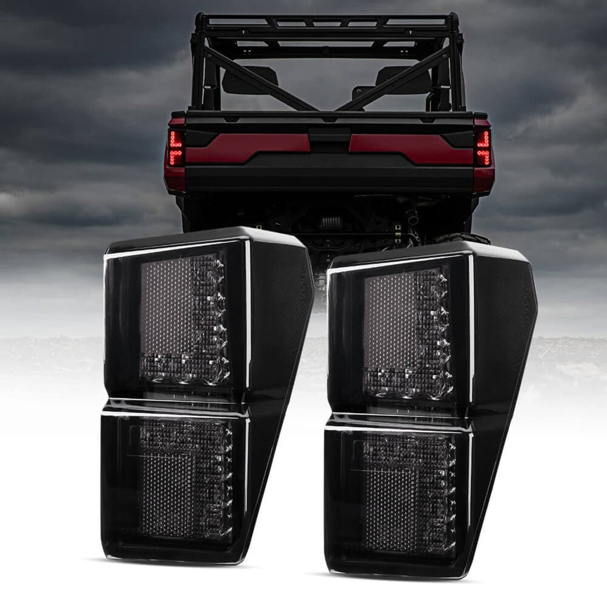 Kemimoto Polaris Ranger Adjustable Side Mirrors & Tail Light