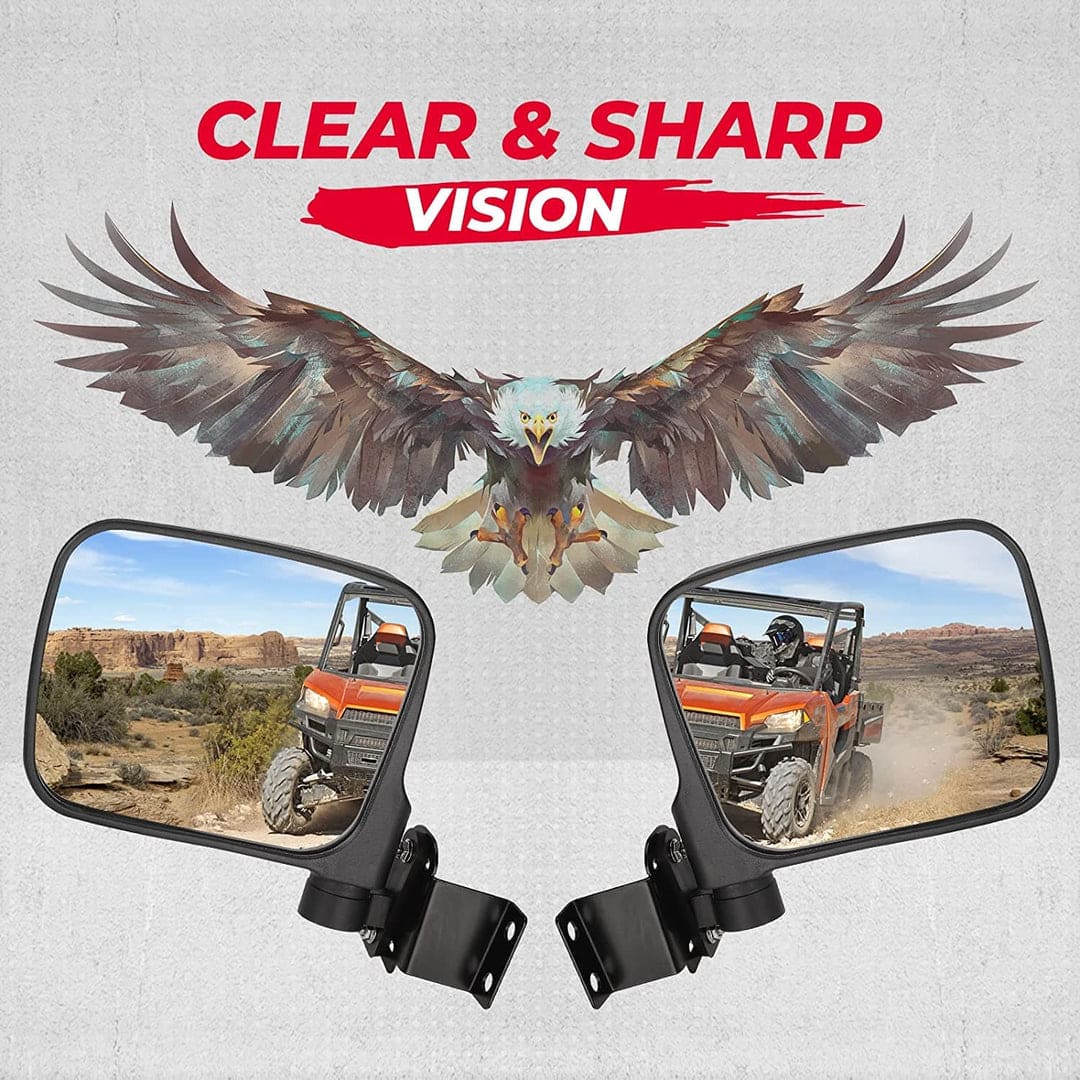 Kemimoto Polaris Ranger 500/ 570/ XP 900 7.8" Rear View Side Mirrors