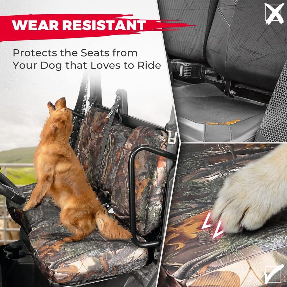 Kemimoto Polaris Ranger Crew XP 1000 Seat Cover with Headrest Cover