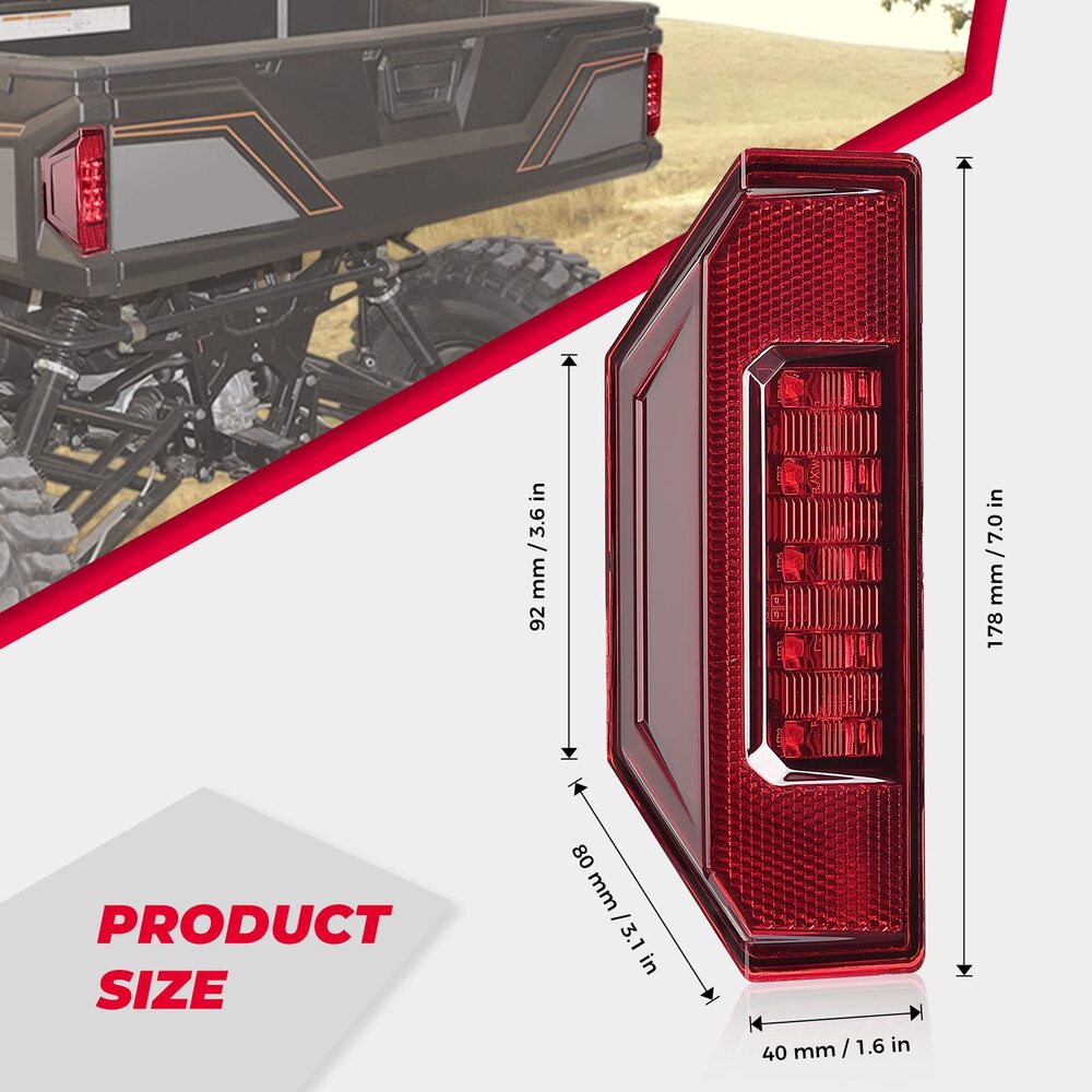 Kemimoto Polaris Ranger/General 1 Pcs Tail Light