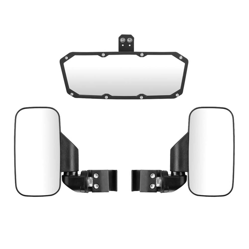 Kemimoto Polaris Ranger Side Mirrors & Center Mirror Set