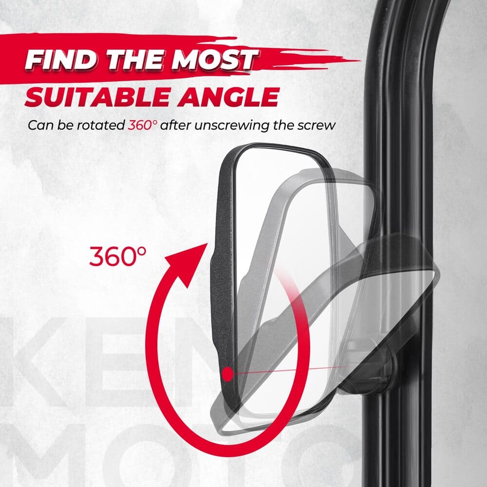 Kemimoto Polaris Ranger Side Mirrors & Center Mirror Set