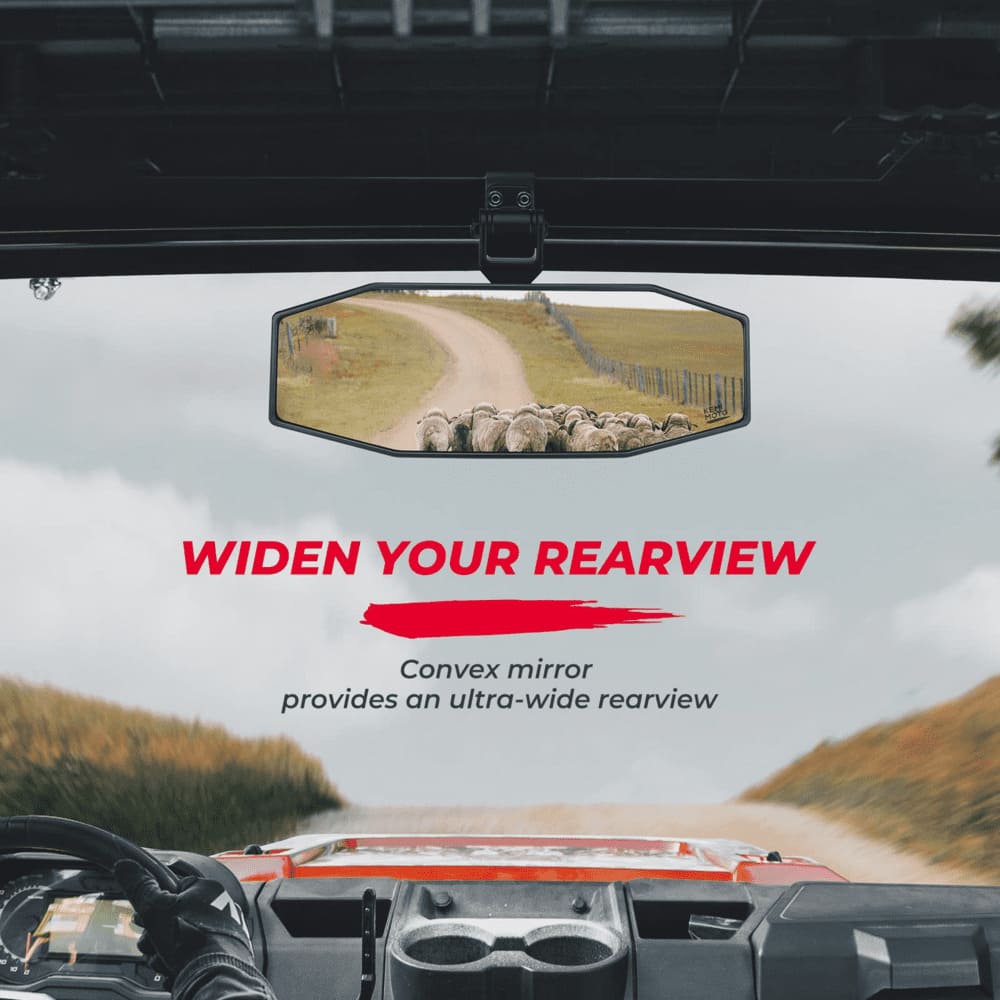 Kemimoto Polaris Ranger/Uforce Adjustable Wide View Convex Rear Mirror