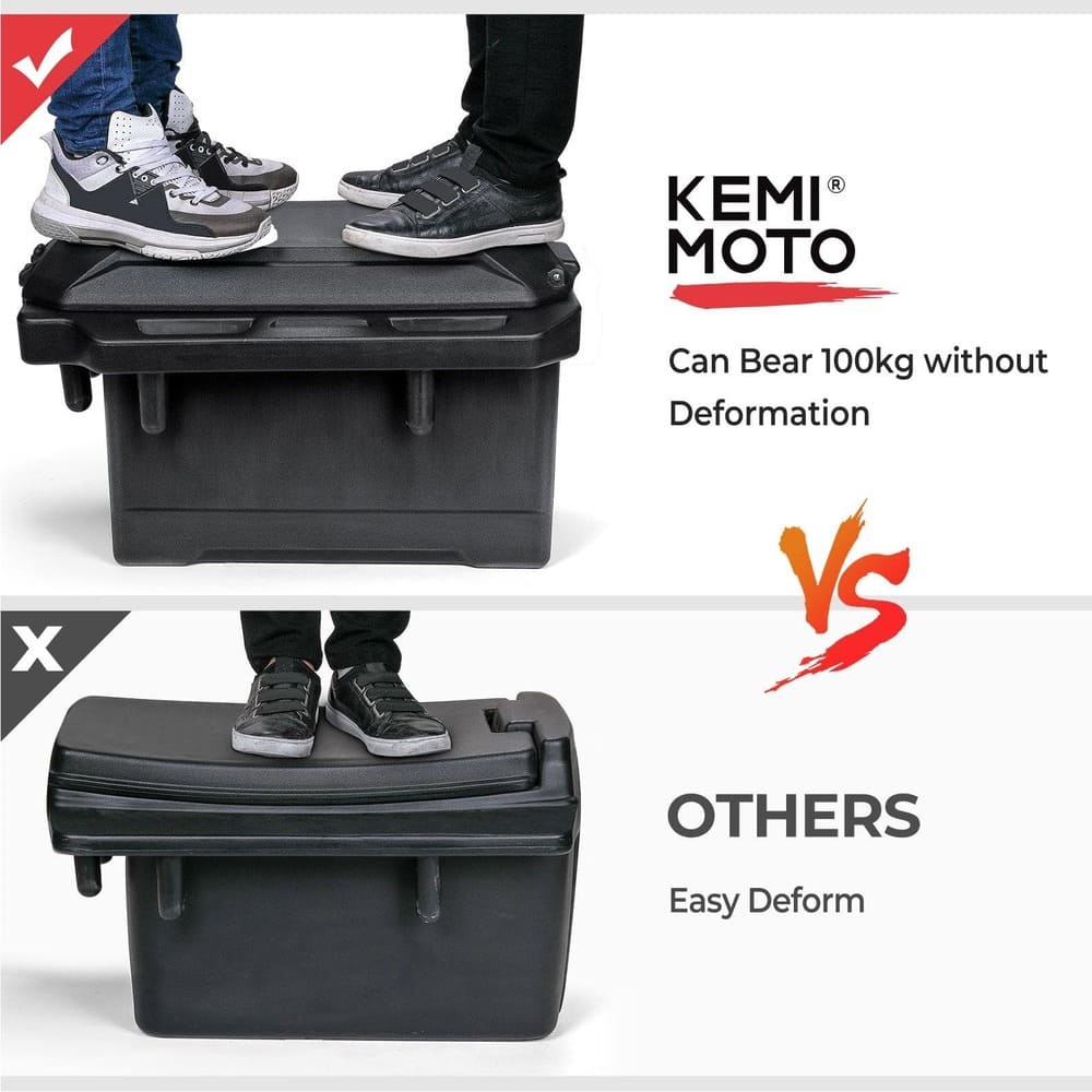 Kemimoto Polaris Ranger XP 1000 45L Waterproof Bed Cargo Box Passenger Side