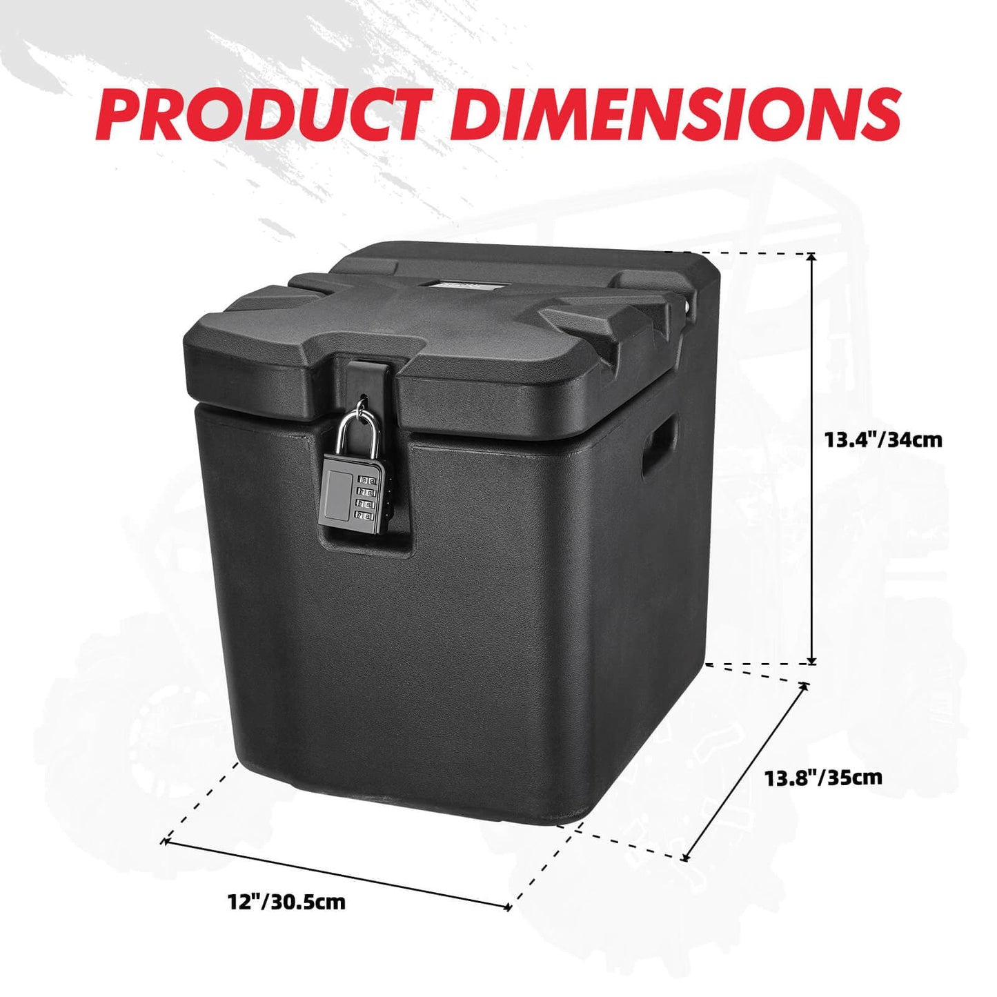 Kemimoto Polaris Ranger XP 1000 Adjustable Break Away Side Mirrors & Under Seat Storage Box
